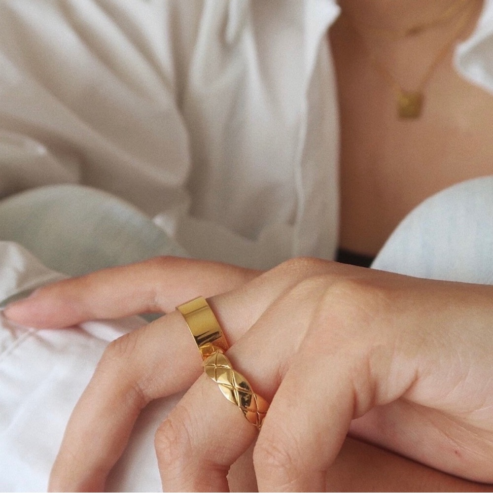 🔥CLOSING SALE🔥18K Gold Flat Band Ring